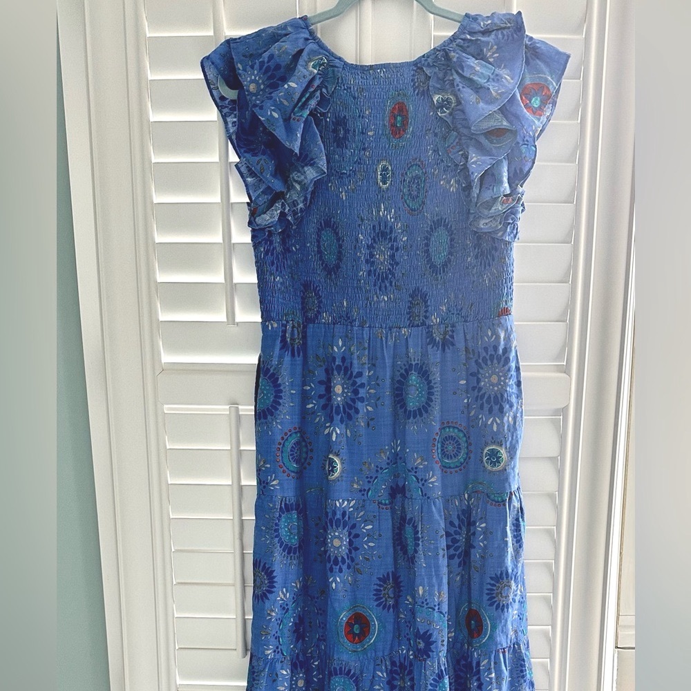 Thml Smocked Midi Dress With Flutter Sleeves. Siz… - image 6